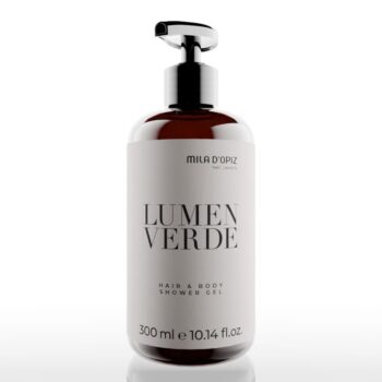 MILA D'OPIZ Lumen Verde Hair & Body Shower Gel in brauner Pumpflasche, 300 ml Duschgel für Haare und Körper