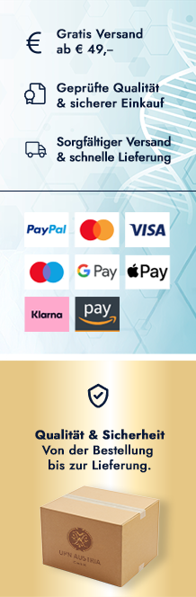 Banner mit Vorteilen: gratis Versand ab 49 €, geprüfte Qualität, sichere Bestellung, schneller Versand sowie Zahlungsarten-Logos (PayPal, Mastercard, Visa, Google Pay, Apple Pay, Klarna, Amazon Pay)