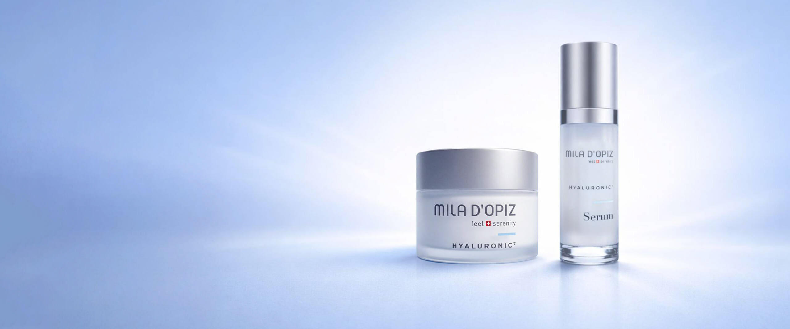 Mila d’Opiz Hautpflegeprodukte – hochwertige Schweizer Wirkstoffkosmetik für intensive Pflege und Feuchtigkeit.